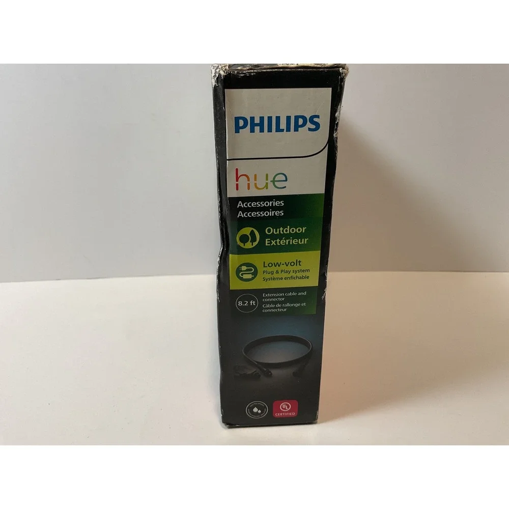 Philips Hue Outdoor Low Volt Extension Cable and Connector Smart Lighting 8.2 ft